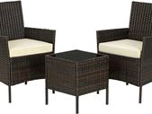 _Polyrattan Garden Furniture, Set with 3 Pieces