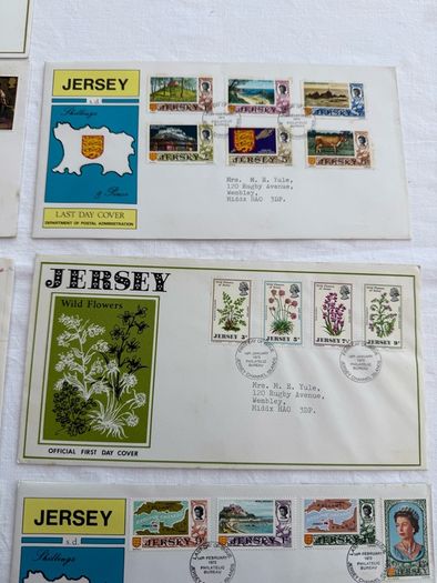 11 Pre decimal Channel Islands First Day Cover Stamps