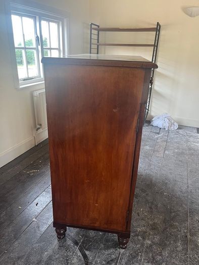 19th Century Mahogany Linen Cupboard / Antique Cabinet