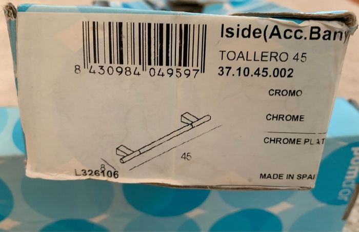 Chrome towel & toilet holder