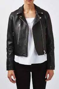 Topshop Boutique Biker Leather Jacket Size UK 6
