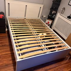 White Ikea Songesand Bed Frame