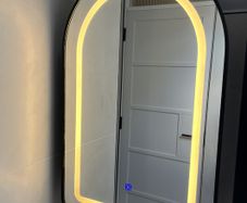Bathroom Arched Mirror Medicine Cabinet with LED Light