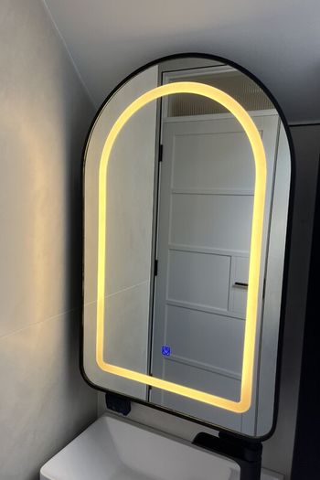 Bathroom Arched Mirror Medicine Cabinet with LED Light