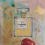 Framed Original Abstract Painting Chanel No. 5 Perfume Contemporary Art Painting  Original Gift Image 9