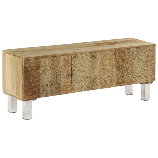 TV Cabinet Solid Mango Wood 118x30x45 cm