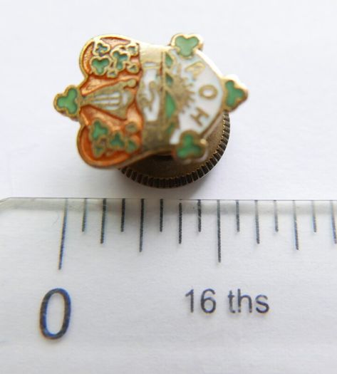 Vintage Irish Ancient Order Of Hibernian Enamel Badge