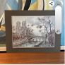 Vintage Paris de Notre Dame lithograph Print Image 6