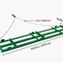 8FT Tow Behind Drag Harrow For ATV UTV Tractor and Lawn Leveling with Adjustable Bars and 72in Chain Image 7
