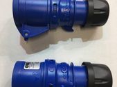 16 Amp Blue Plug and socket 3 Pin set 230V