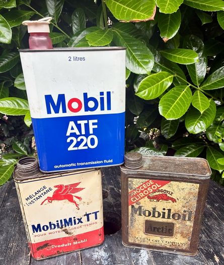 Vintage Mobil and Mobiloil Tins