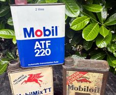 Vintage Mobil and Mobiloil Tins