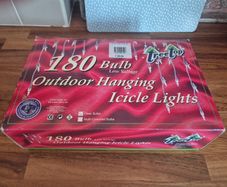 Christmas clear icicle lights 180 bulbs