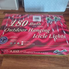 Christmas clear icicle lights 180 bulbs