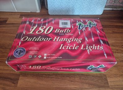 Christmas clear icicle lights 180 bulbs