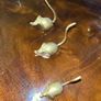 Three brass vintage mice Image 2