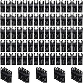 50 Pcs Multi Tool Blades, Multitool Blades for Wood & Metal, Oscillating Multitool Quick Release Saw Blades Compatible with Bosch, DeWalt, Makita, Dremel and more