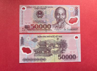 Vietnam  50,000 Dong  2020  ( Uncirculated ) Pick 121npolymer / Plastic.