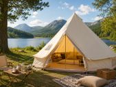 3m Bell Tent Yurt for 4 People Glamping Tent