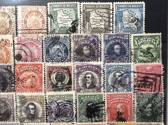 Bolivia 19th century antique stamps lot