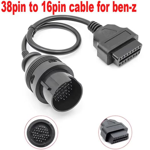 For Mercedes 38Pin to 16Pin Female Connector OBD OBD2 OBDII Diagnosis Connector Extension Cable adapter for Ben z