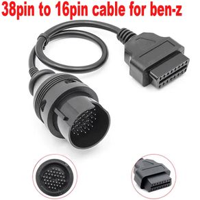 For Mercedes 38Pin to 16Pin Female Connector OBD OBD2 OBDII Diagnosis Connector Extension Cable adapter for Ben z