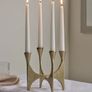 Gold Metal Candlestick Image 3