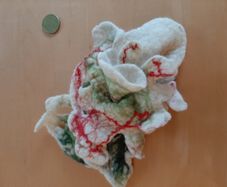 Felted wool flower corsage BN