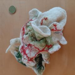 Felted wool flower corsage BN