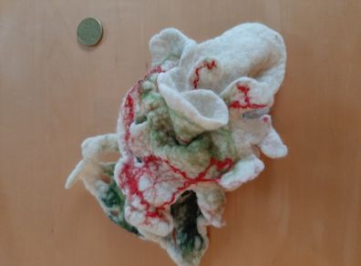 Felted wool flower corsage BN