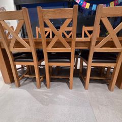 Oak Dining Table and 8 Chairs