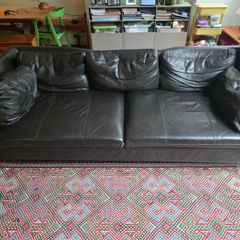 Free 3-seater leather couch