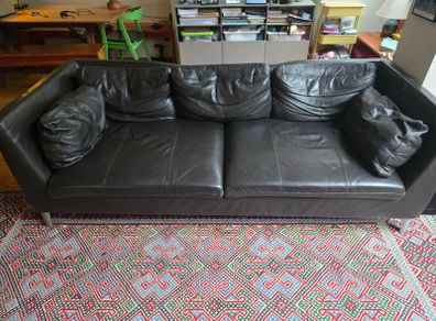 Free 3-seater leather couch