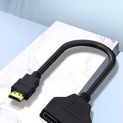 HDMI-Compatible Cable Splitter 1080P 2 Dual Port Y Splitter 1 In 2 Out Cable Adapter For Lcd Tv Box Ps3 Hdmi-Compatible Splitter