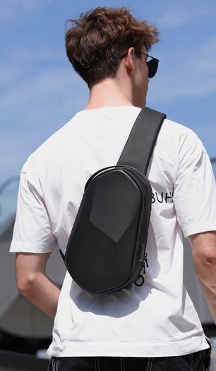 Men Shoulder Bags Black USB Charging Crossbody Bags Waterproof Casual Travel Messenger Bag Male Fit For 7.9 Inch iPad
