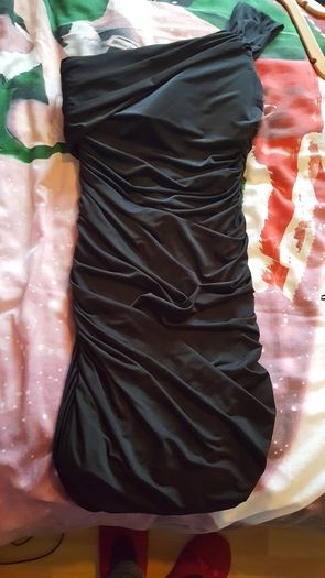Black one shoulder dress