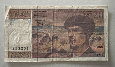 France 20 Francs 1997 Banknote