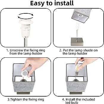 NEW SALE | Touch Control Table Lamp, 3-Way Dimmable Bedside Lamps Nightstand Lamps with Flaxen Fabric Shade for Bedroom Living Room,LED Bulb Included