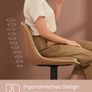 Set of 2 Bar stools with Backrest high quality PU leather Image 6