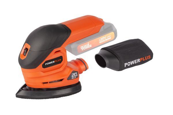 Palm Sander Powerplus + Charger + Battery 20v 2.0ah Cordless Power Tool Woodworking