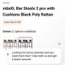 Rattan Outdoor Bar Chairs and Table Image 2