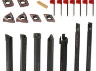 main image for ad 21pcs KKMOON Turning Lathe Tools Multifunctional Solid Carbide Inserts Holder Boring Bar Lathe Cutter With Wrenches lathe cutter