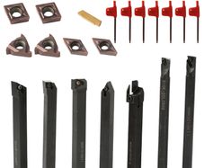 21pcs KKMOON Turning Lathe Tools Multifunctional Solid Carbide Inserts Holder Boring Bar Lathe Cutter With Wrenches lathe cutter