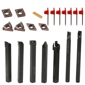 21pcs KKMOON Turning Lathe Tools Multifunctional Solid Carbide Inserts Holder Boring Bar Lathe Cutter With Wrenches lathe cutter