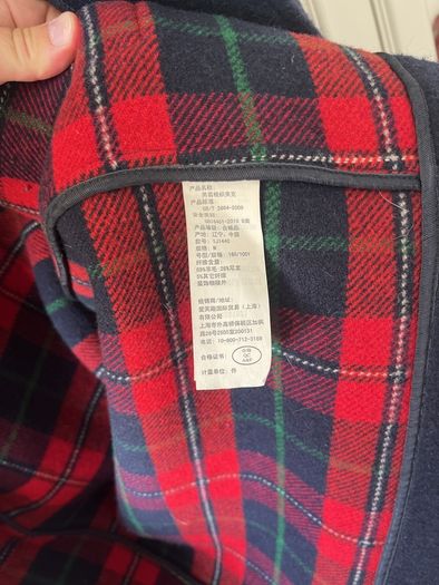 Abercrombie & Fitch Men's Navy Duffle Coat Size Medium