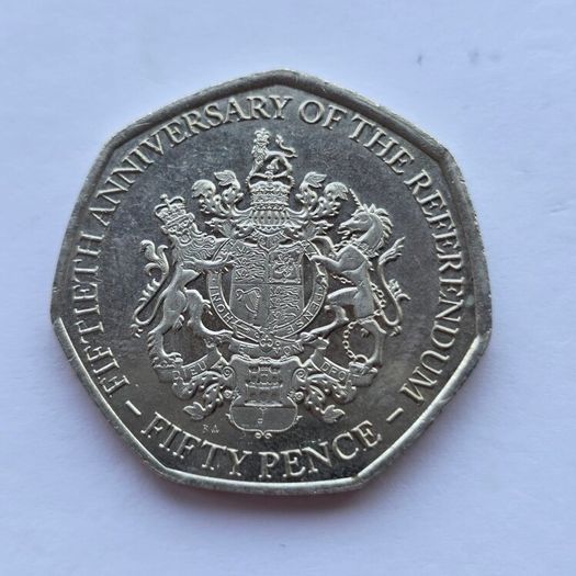 Gibraltar 50 pence 2017 coin - 50 Anniversary of the Referendum