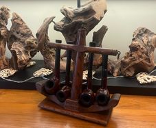1920s Tallent London HMS Victory Oak Pipe Holder & Pipes