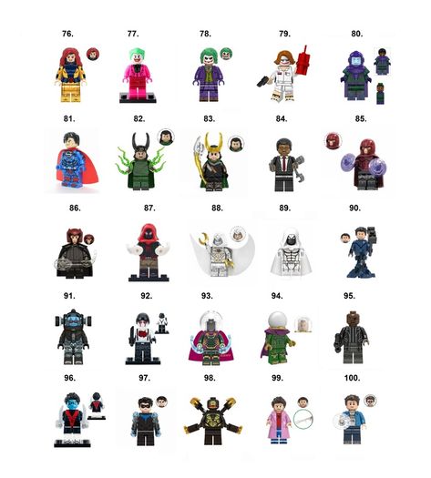 Super Hero Minifigures Compatible Marvel DC (F-P)