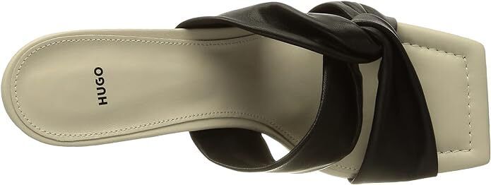 HUGO BOSS Women's Tonic Twistedmule-n Pumps 50470715, Black 37.5 EU, 4.5 UK