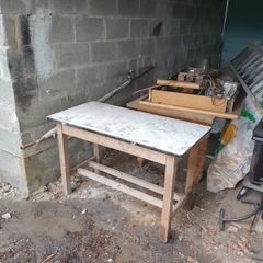 Old Enamel top table